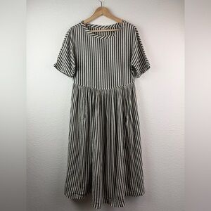 TOAST UK Striped Cotton Crepe Dress
